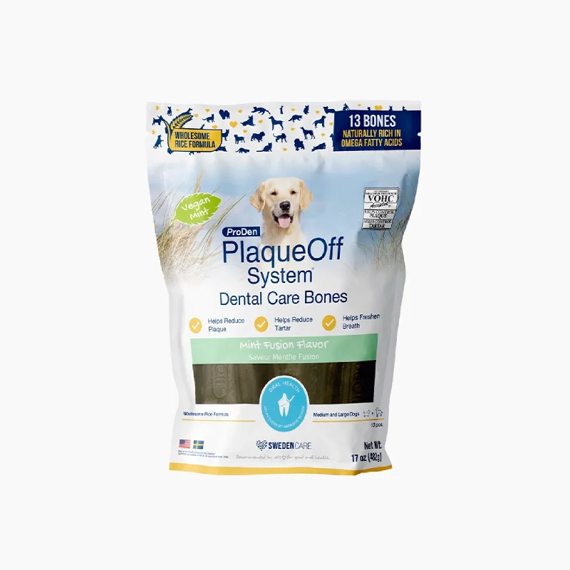 ProDen Plaqueoff Dental Care Bones Mint Fusion Flavor Chew for Dogs - 17 oz