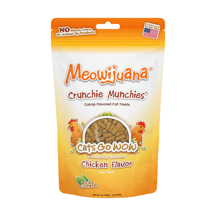 Meowijuana Cats Go Wow Chicken Crunchie Munchies - 3-oz