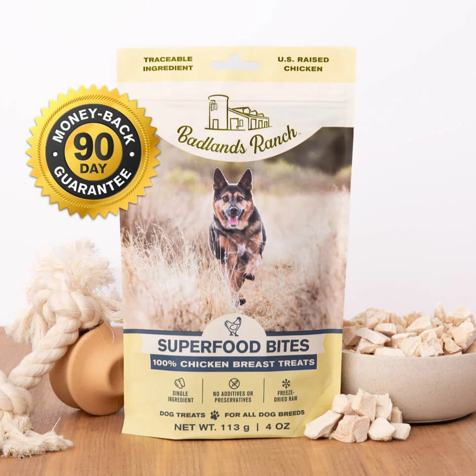 Badlands Ranch Superfood Bites 100% Chicken Breast Dog Treats-4 oz