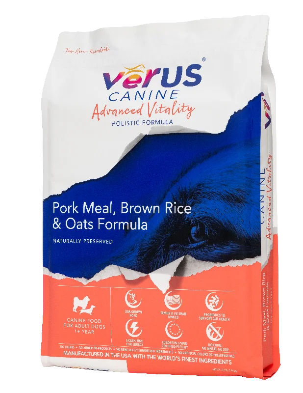 Verus Canine Vitality Pork Meal & Brown Rice Formula Dry Dog Food