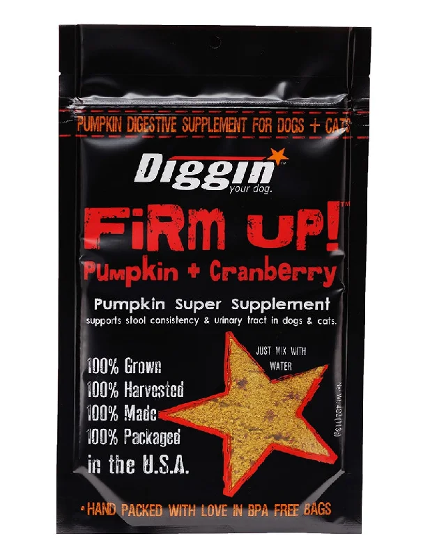 Diggin Your Dog Firm Up! Pumpkin + Cranberry Digestive Aid for Dogs & Cats - 4-oz