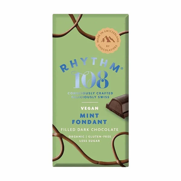 Rhythm 108 Mint Fondant Dark Chocolate Tablet 100g