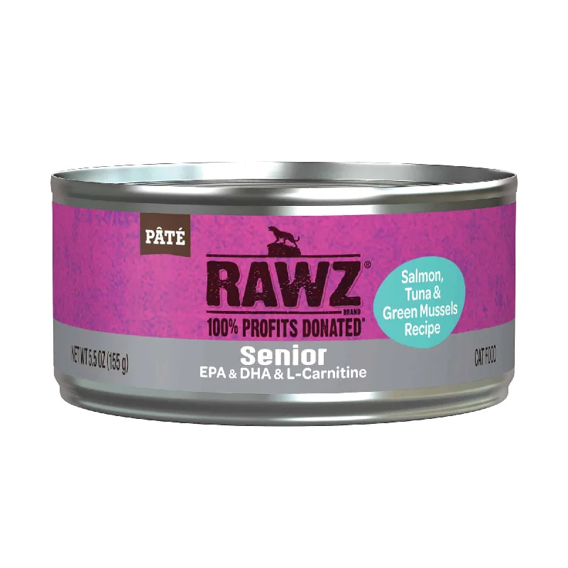 Rawz Senior Salmon, Tuna & Green Mussels Recipe Cat Food