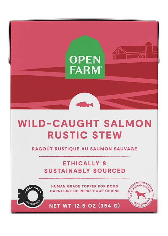 Open Farm Wild Caught Salmon Rustic Stew Wet Dog Food, 12/12.5oz