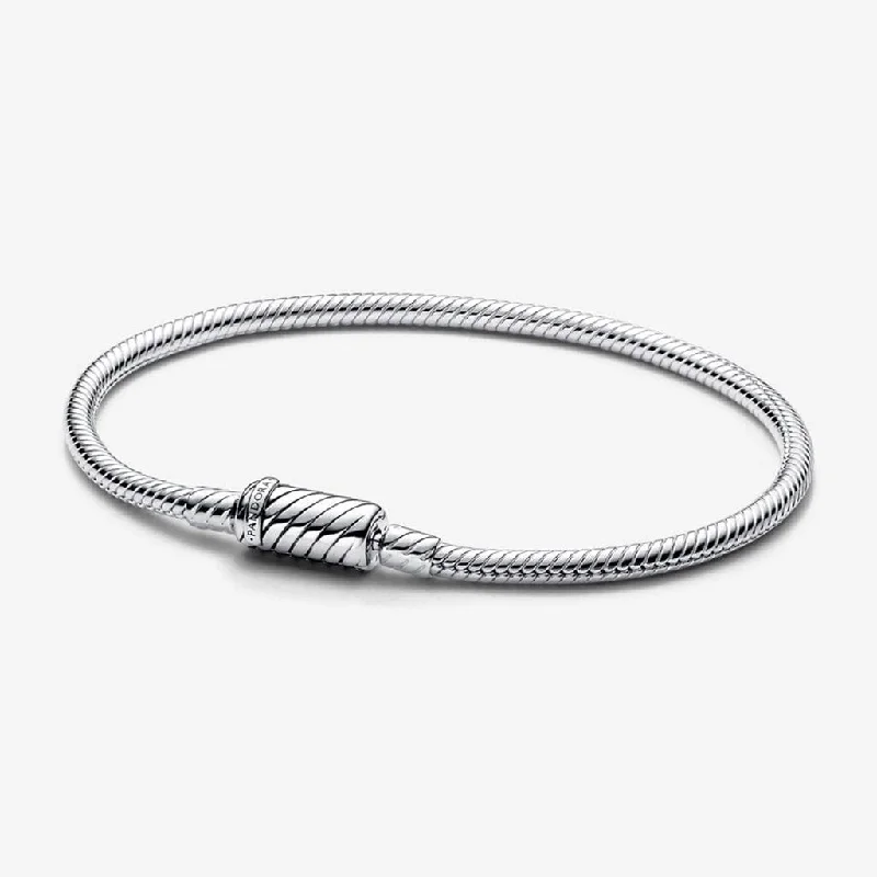 PANDORA : Pandora Moments Sliding Magnetic Clasp Snake Chain Bracelet - Sterling Silver