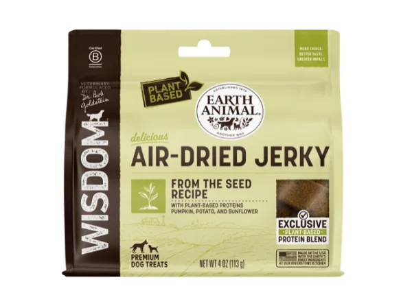 Earth Animal Wisdom Air-Dried From The Seed Recipe Jerky Treat For Dogs