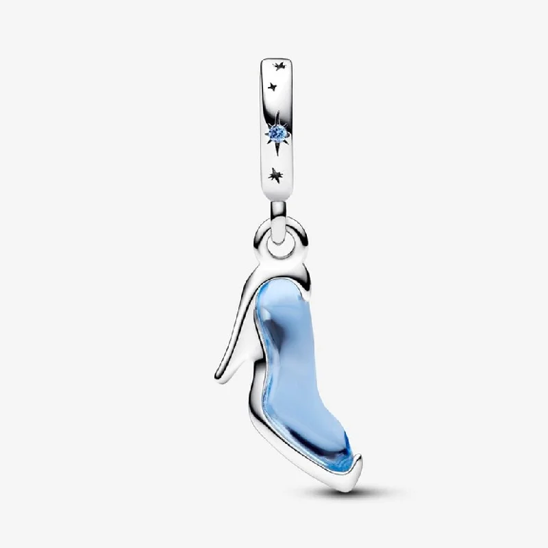 PANDORA : Disney Cinderella's Glass Slipper Dangle Charm - Sterling Silver