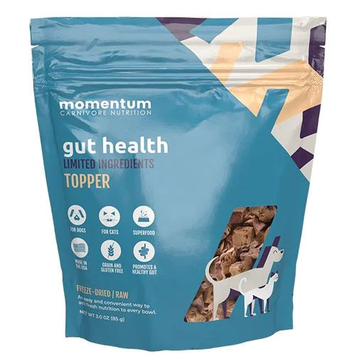 Momentum Carnivore Nutrition Freeze Dried Gut Health Dog & Cat Functional Topper - 3 oz.