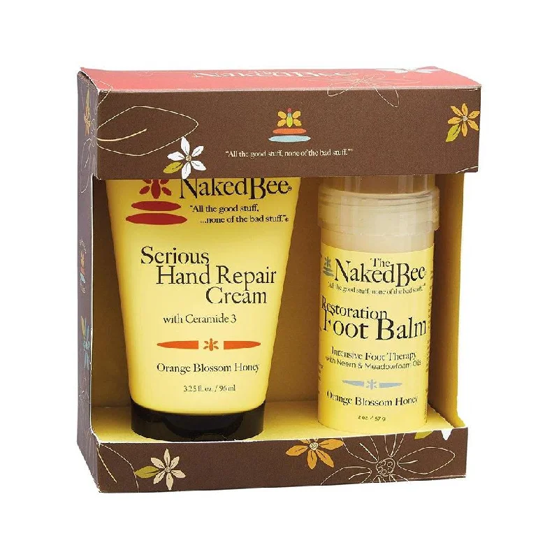 The Naked Bee : Hand & Foot Repair Kit in Orange Blossom Honey