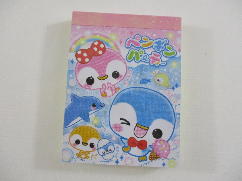 Cute Kawaii Kamio Penguin Dolphin Mini Notepad / Memo Pad - Stationery Design Writing Collection