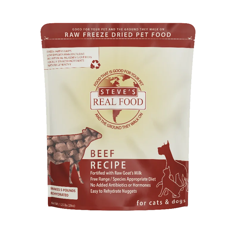 Steve's Real Food FD Beef Recipe For Dogs & Cats-20 oz