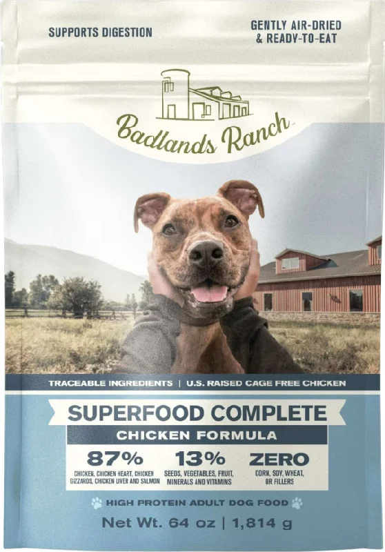 Badlands Ranch Superfood Complete Air Dried Chicken Recipe Dog Food