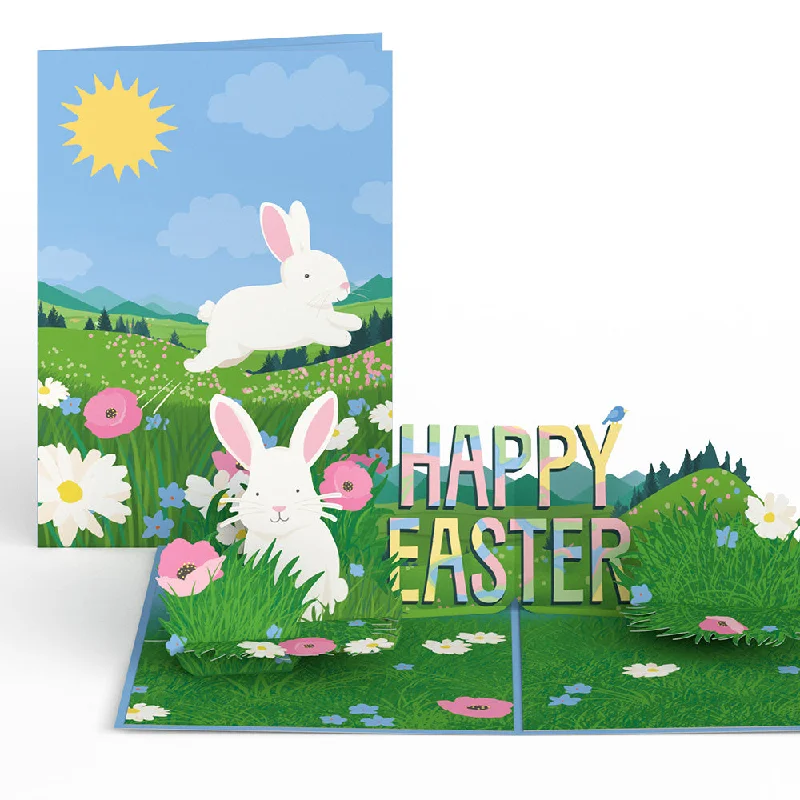 Happy Easter Spring Meadow Pop-Up Card