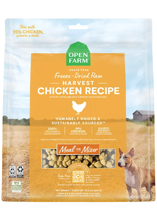 Open Farm Harvest Chicken Recipe Freeze Dried Raw Dog Food