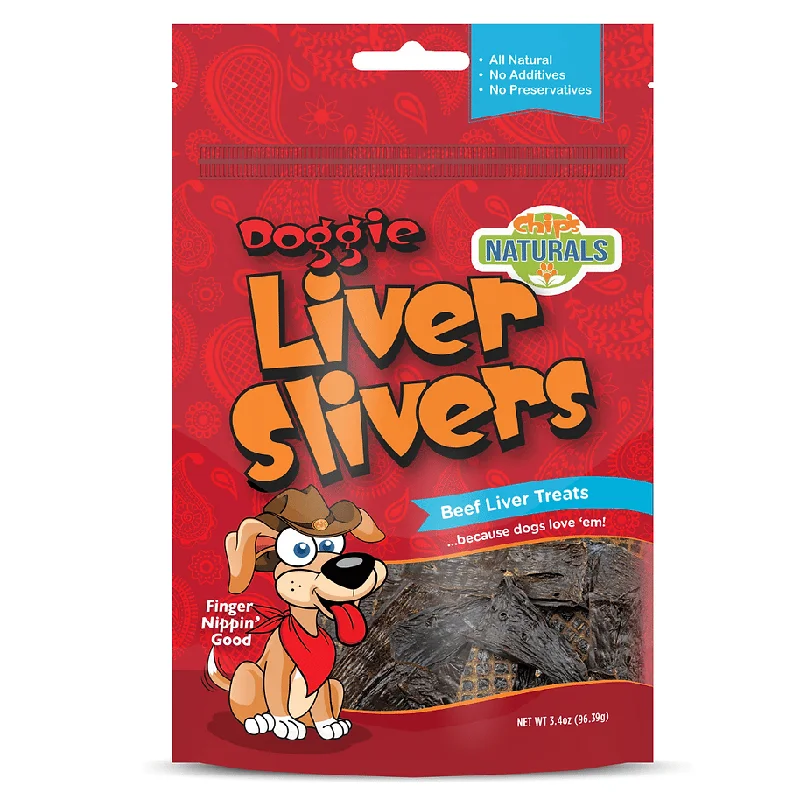 Chip's Naturals Liver Slivers Dog Treats - 3.4-oz