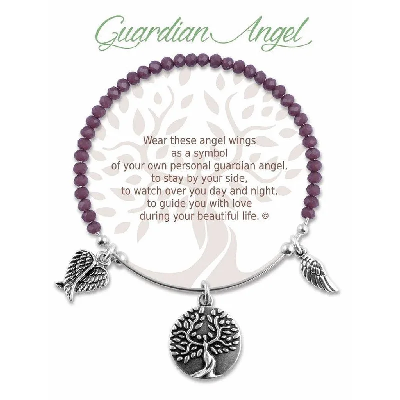 Earth Angel : Guardian Angel Radiant Purple Stone Bracelet