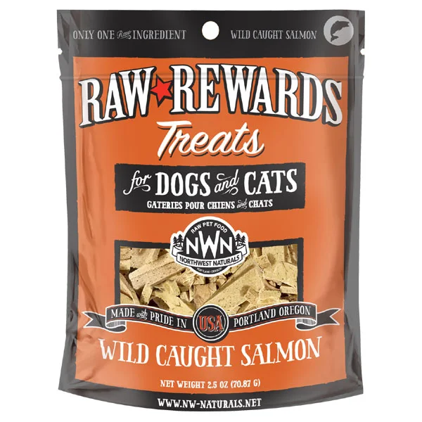 Northwest Naturals Raw Rewards Freeze Dried Salmon Treats for Dogs & Cats - 2.5-oz