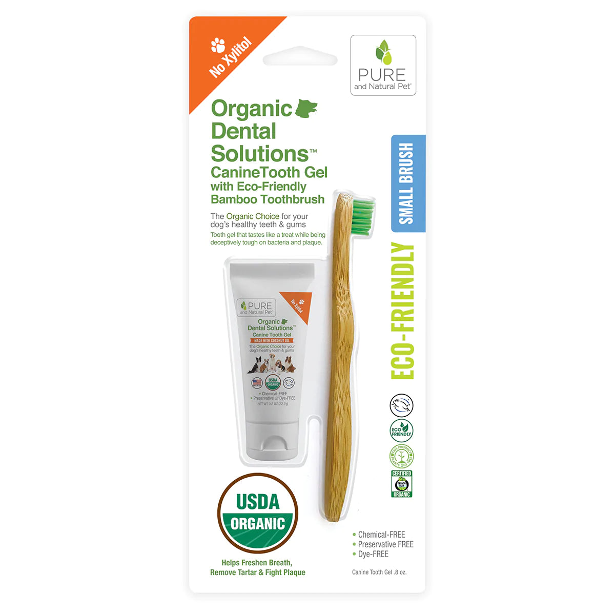 Pure and Natural Pet Organic Dental Solutions kit for Small dogs