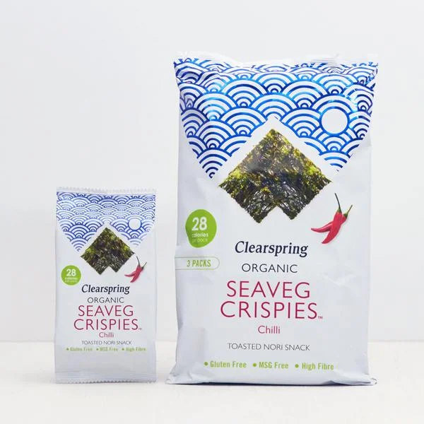 Clearspring Organic Seaveg Crispies Multipack - Chilli (Crispy Seaweed Thins) 4g (3pk)