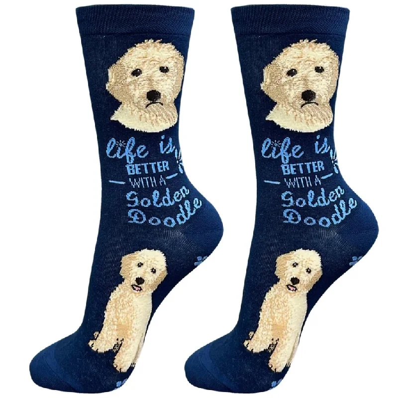 E & S Imports : Life Is Better With A Goldendoodle Unisex Socks