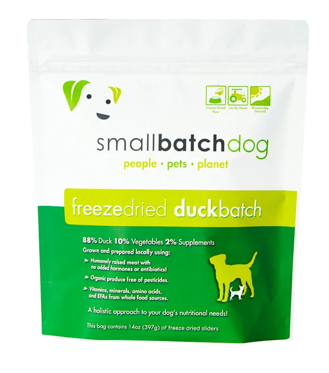 SmallBatch Freeze Dried DuckBatch Raw Duck Dog Food - 14 oz