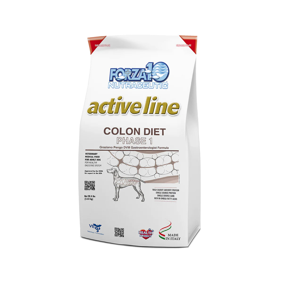 Forza10 Nutraceutic Active Colon Diet Phase 1 Dry Dog Food-22 lb