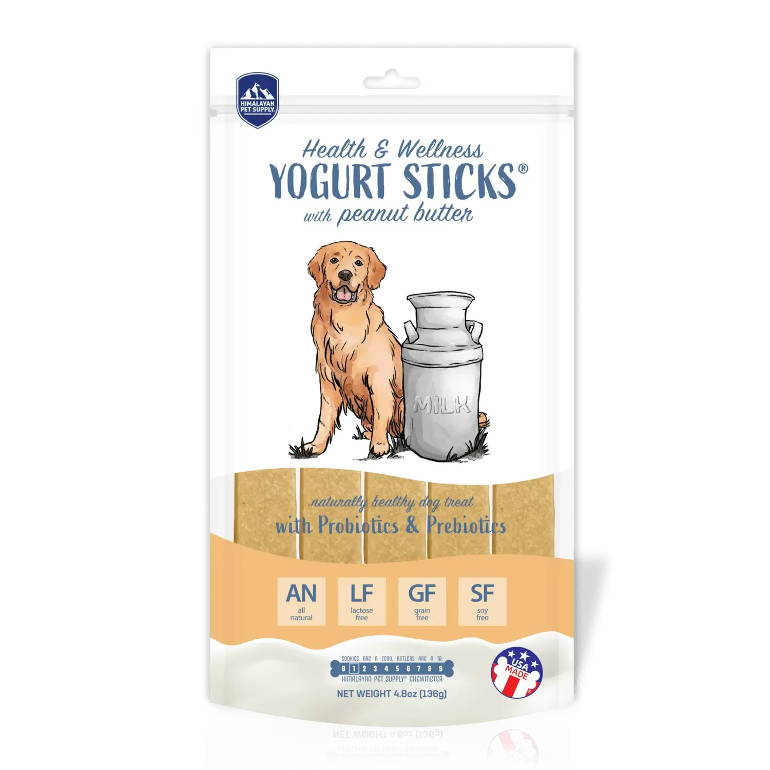 Himalayan Pet Yogurt Sticks with Peanut Butter Dog Chew