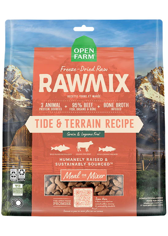 Open Farm Raw Mix Grain Free Tide & Terrain Freeze Dried Raw Recipe-13.5