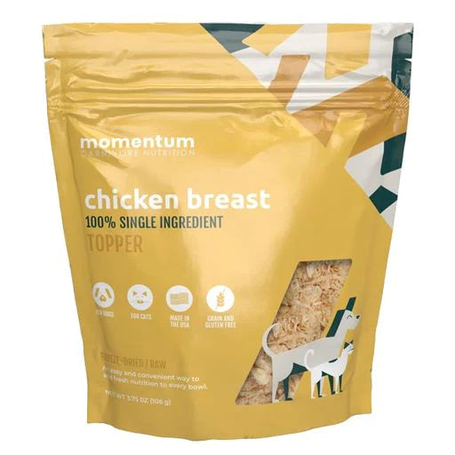 Momentum Carnivore Nutrition Freeze Dried Chicken Breast Dog & Cat Topper - 3.75 oz.