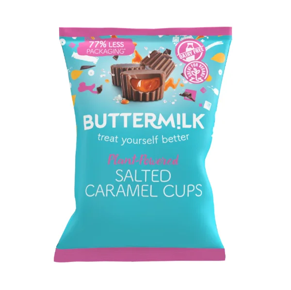 Buttermilk Dairy Free Salted Caramel Chocolate Cups 100g (3pk)