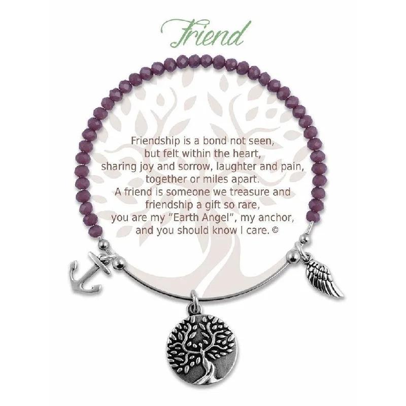 Earth Angel : Friend Radiant Purple Stone Bracelet