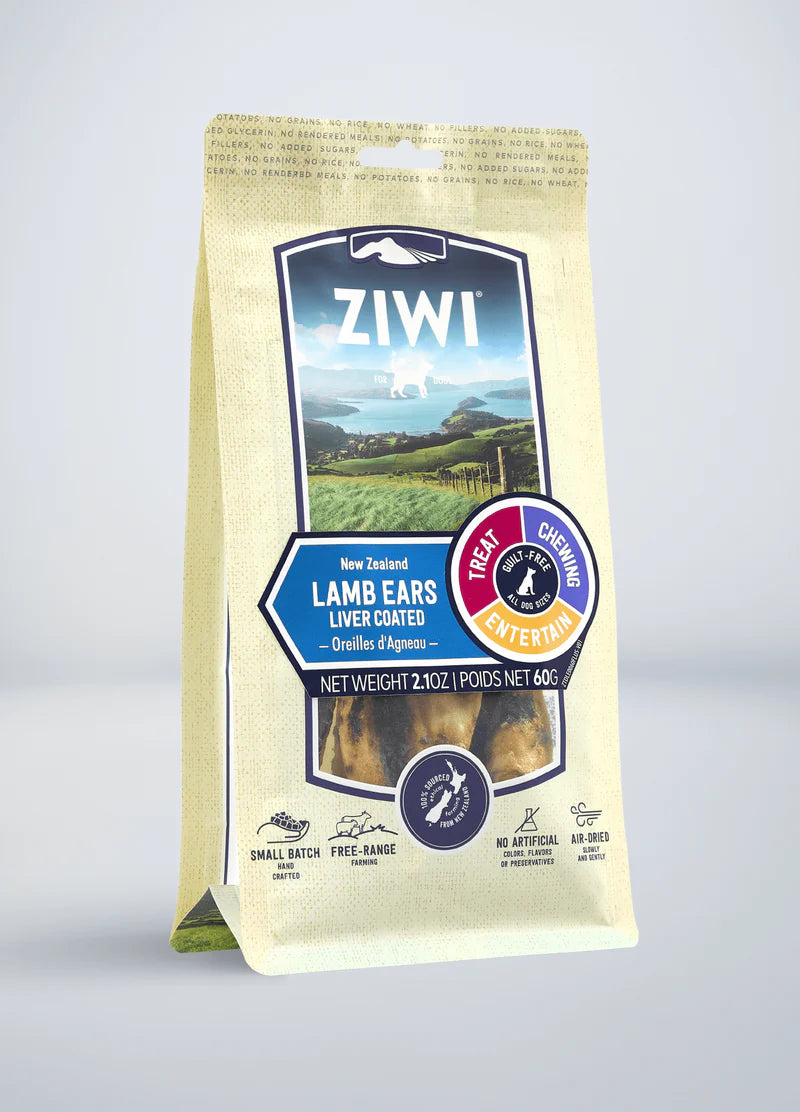 Ziwi New Zealand Liver Coated Lamb Ears Dog Treat