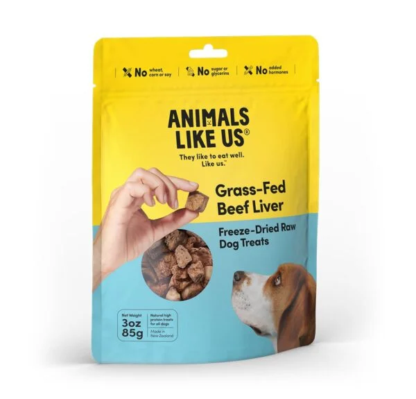 Animals Like Us Freeze Dried Grass-Fed Beef Liver Dog Treats-3 oz