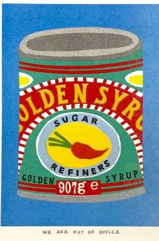 Risograph Print: Can of Golden Syrup