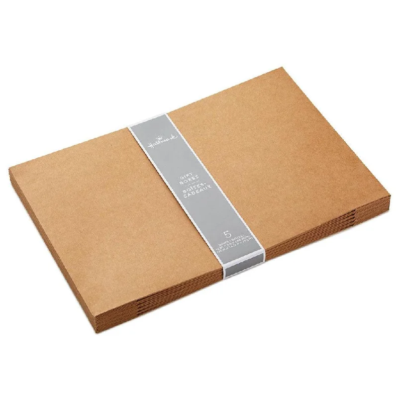 Hallmark : Kraft Paper 5-Pack Shirt Boxes