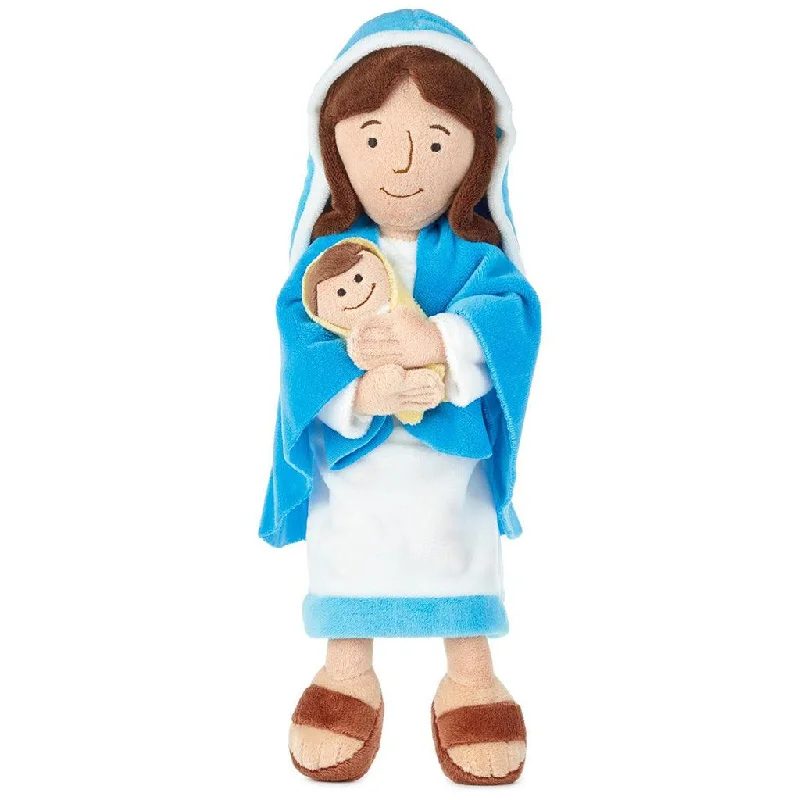 Hallmark : Mother Mary Holding Baby Jesus Stuffed Doll, 12.75"