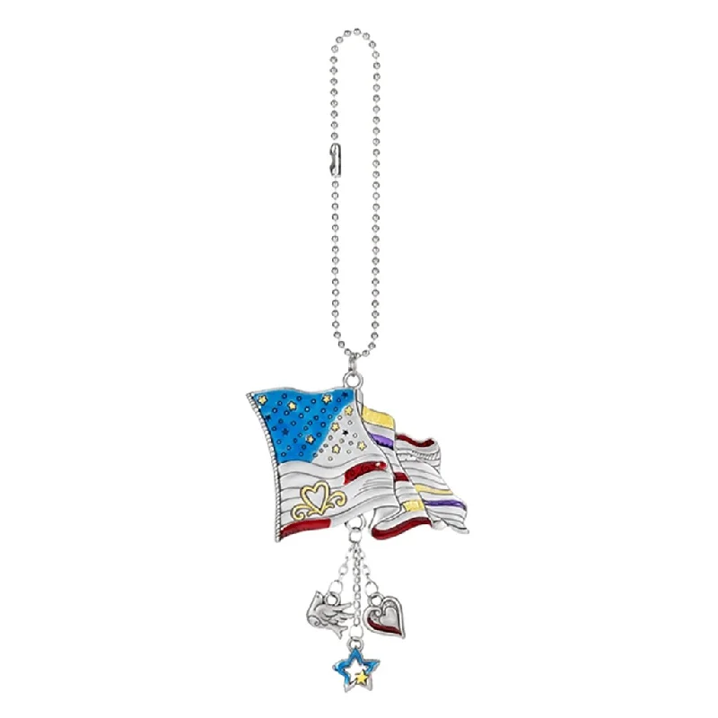 Ganz : Color Car Charm - Americana Flag