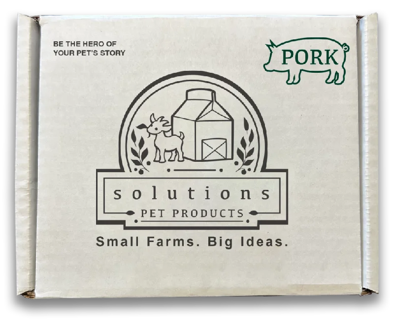 Solutions Pet Products Frozen raw re-imagined Pork Dog Food sliders- 3lbs