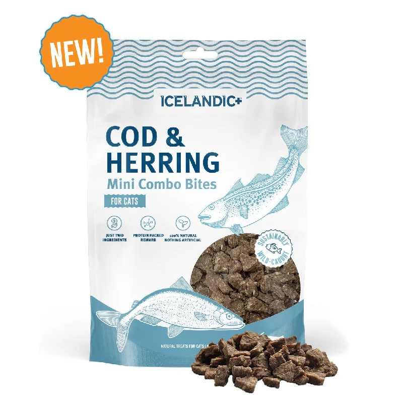 Icelandic+ Cod & Herring Mini Combo Bites Cat Treat - 1.7 oz.