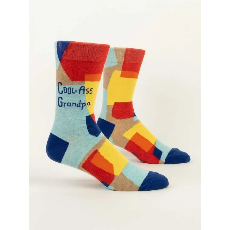 Blue Q : Men's Crew Socks - "Cool-Ass Grandpa"