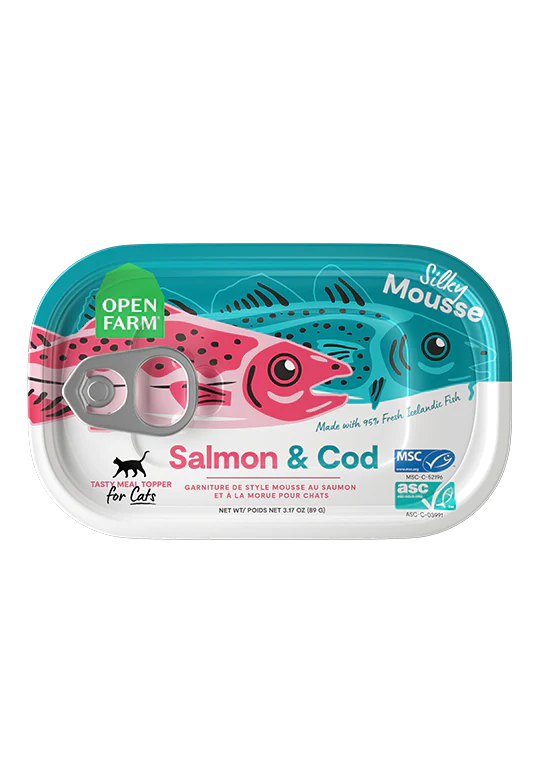 Open Farm Salmon & Cod Silky Mousse Topper for Cats