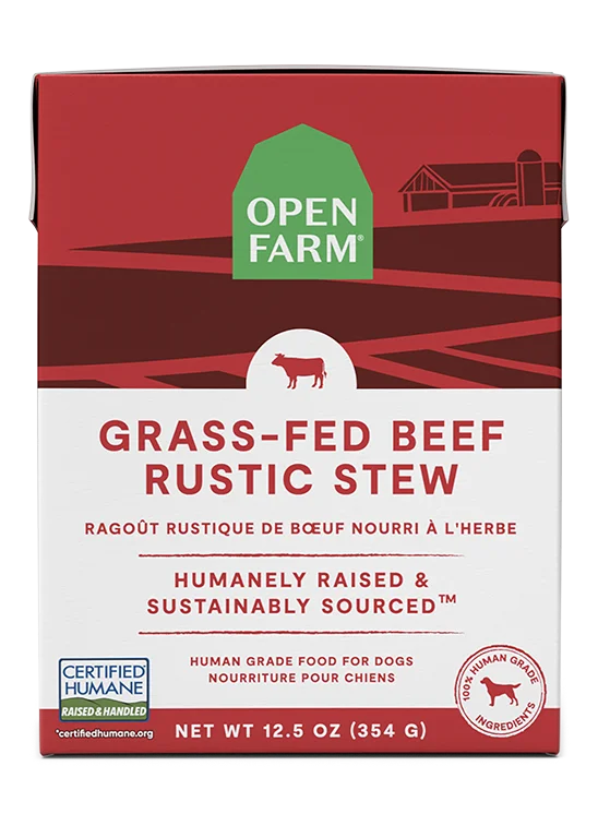 Open Farm Grass-Fed Beef Rustic Stew Wet Dog Food, 12/12.5oz