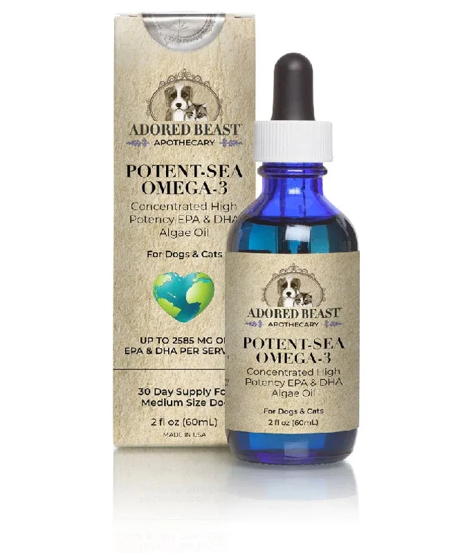 Adored Beast Apothecary Potent-Sea Omega-3 Oil for Dogs and Cats- 2 fl oz