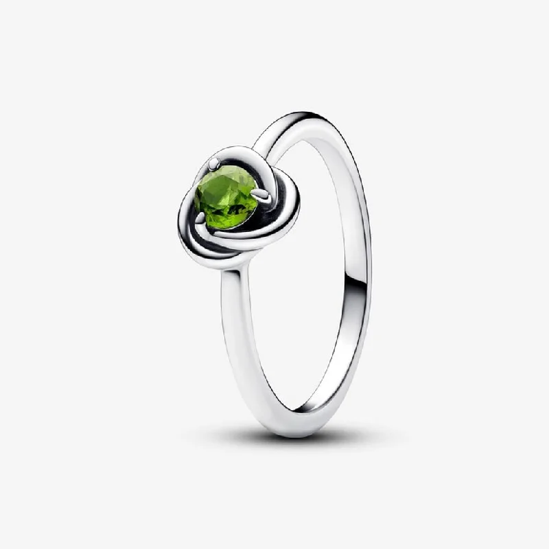 PANDORA : August Spring Green Eternity Circle Ring