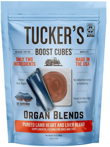 Tucker's Boost Cubes Pureed Lamb Heart & Liver Blend for Dogs and Cats