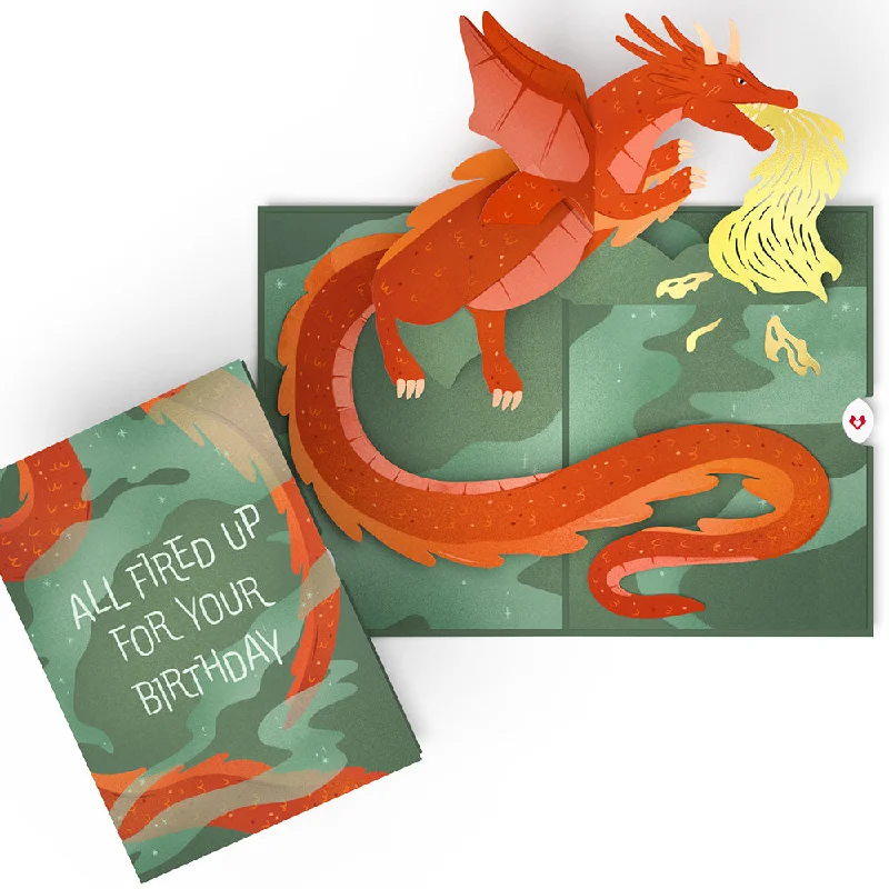 Fired Up for Your Birthday Dragon Pop-Up Card