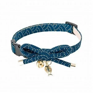 Necoichi ZEN Fish Charm Cat Collar (Blue)