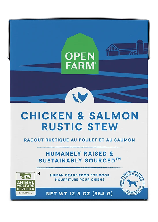 Open Farm Chicken & Salmon Rustic Stew Wet Dog Food, 12/12.5oz