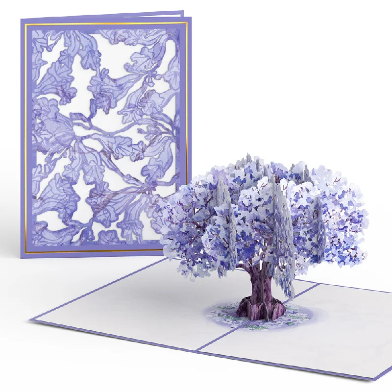 Watercolor Jacaranda Tree Pop-Up Card