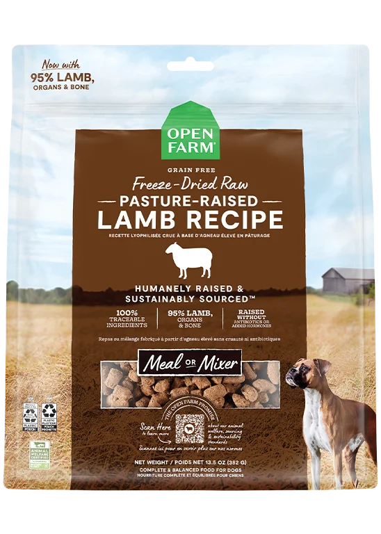 Open Farm Pasture-Raised Lamb Recipe Freeze Dried Raw Dog Food